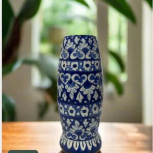 Handcrafted Cylindrical Oval Vase